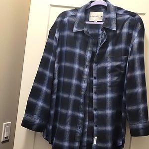 Lola River blue flannel, XL